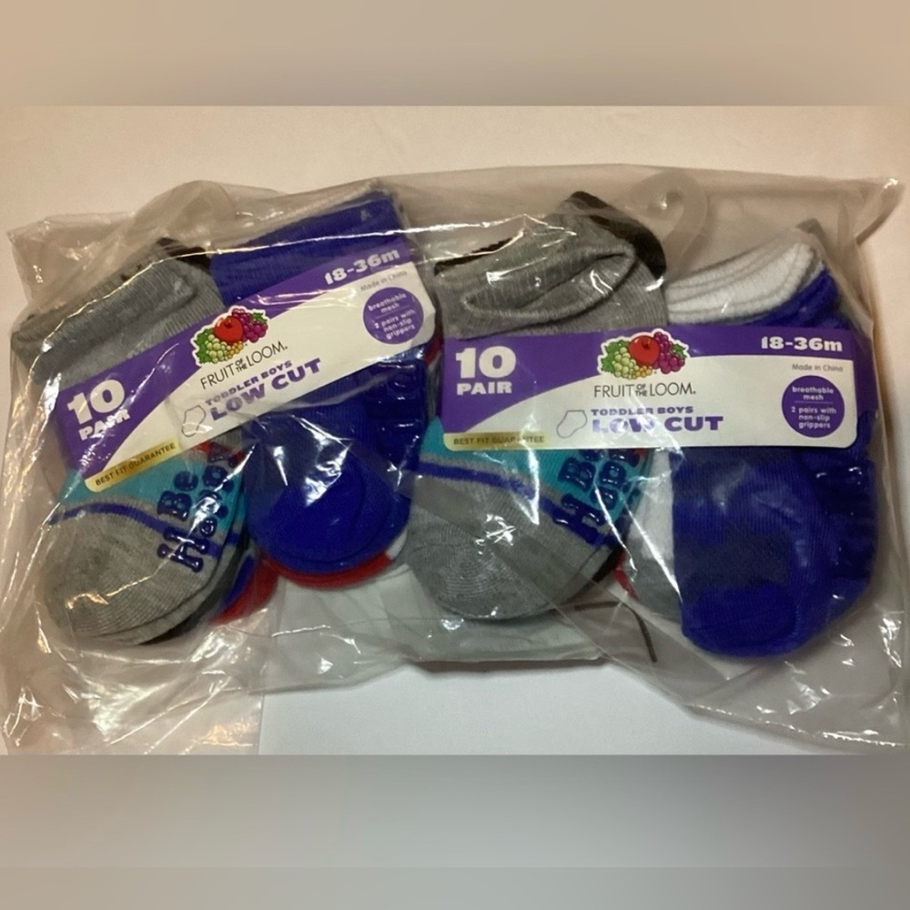 Fruit of the Loom Toddler Boys Low Cut Socks